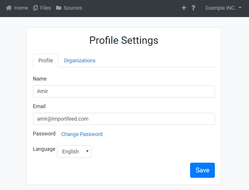 Profile Settings